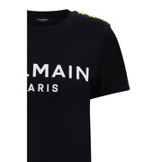 Balmain Black Cotton T-Shirt