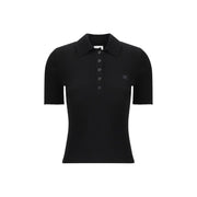 Courrèges Black Viscose Polo Shirt