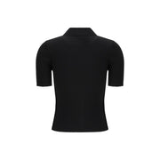 Courrèges Black Viscose Polo Shirt