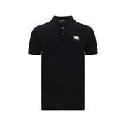 Dolce & Gabbana Black Cotton Polo Shirt