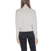 Calvin Klein Jeans Cream Cotton Turtleneck