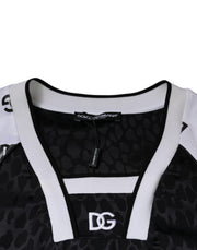 Dolce & Gabbana Black White Logo Men Short Sleeves T-shirt