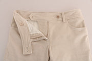 Ermanno Scervino Beige Slim Jeans Corduroy Skinny Pants