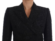 Dolce & Gabbana Black Brocade Blazer Jacket