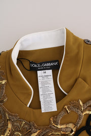 Dolce & Gabbana Yellow Crystal Cross Vest Jacket