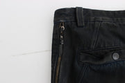 Costume National Blue Cotton Slim Pants Denim Jeans