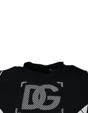 Dolce & Gabbana Black Graphic Print Nylon Crew Neck T-shirt