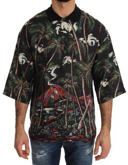 Dolce & Gabbana Black Volcano Sicily Short Sleeve T-Shirt