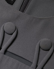 Emporio Armani Gray Round Neck Sleeveless A-line Mini Dress