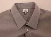 GF Ferre Gray Striped Cotton Casual Shirt