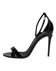 Dolce & Gabbana Black KEIRA Heels Ankle Strap Sandals Shoes