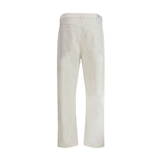 Agolde White Cotton Relaxed Fit Jeans
