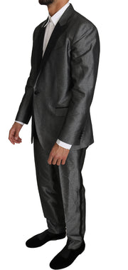 Dolce & Gabbana Gray Patterned MARTINI 2 Piece Suit