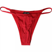 Dolce & Gabbana Red Nylon Stretch Beachwear Swimwear Bottom Bikini