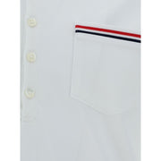 Thom Browne White Cotton Polo Shirt