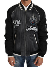 Dolce & Gabbana Black DD58 SG62 Sequined Beaded Jacket