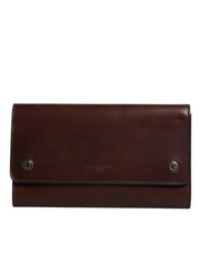 Dolce & Gabbana Brown Leather Logo Embossed Crossbody Bag