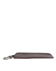 Dolce & Gabbana Brown Calfskin Leather DG Logo Card Holder Wallet