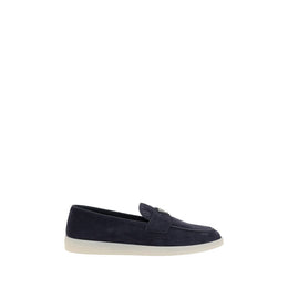 Prada Blue Rubber Slip-On Loafers