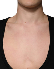 Dolce & Gabbana Black Wool Round Neck Pullover Sweater