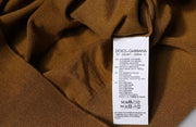 Dolce & Gabbana Brown Cashmere Turtleneck Pullover Sweater