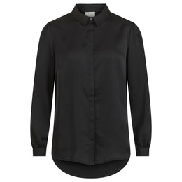 Vila Clothes Black Polyester Blouse