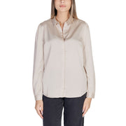 Vila Clothes Gold Polyester Blouse