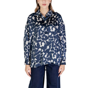 ICHI Blue Polyester Blouse