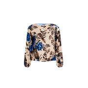 Rinascimento Blue Polyester Blouse
