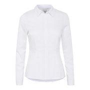 ICHI White Cotton Blouse