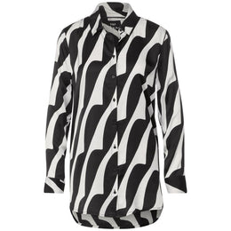 Street One Black And White Viscose Blouse
