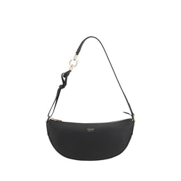 Ferragamo Black Calf Leather Bos Taurus Shoulder Bag
