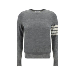 Thom Browne Gray Fleece Wool Sweatshirt