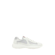 Prada White Calf Leather Bos Taurus Low Top Sneakers