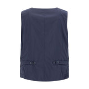 Herno Blue Polyamide Sleveless Jacket