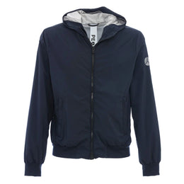 People Of Shibuya Blue Polyester Men's Hooded Jacket