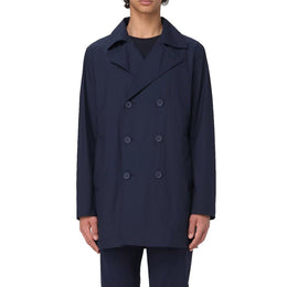 People Of Shibuya Blue Recycled Polyester Men's Trench Coat