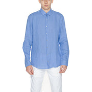 Calvin Klein Blue Linen Dress Shirt