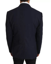 Dolce & Gabbana Blue Wool MARTINI Blazer Vest 2 Piece