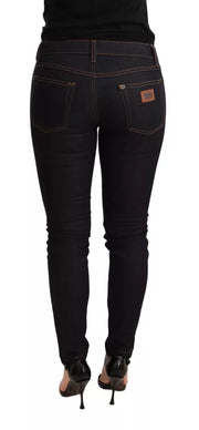 Dolce & Gabbana Blue Cotton Stretch Slim Fit Denim Jeans
