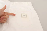 Dolce & Gabbana White MONICA Boot Cut Cotton Denim Jeans