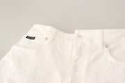 Dolce & Gabbana White MONICA Boot Cut Cotton Denim Jeans