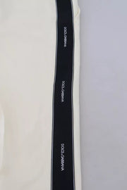 Dolce & Gabbana White High Waist Tapered Wool Pants