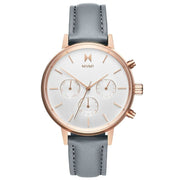 MVMT Gray Leather Dress Watch