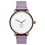 MVMT Purple Leather Dress Watch