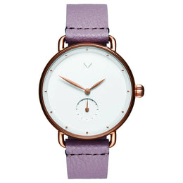 MVMT Purple Leather Dress Watch