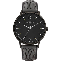 Ben Sherman Black Leather Dress Watch