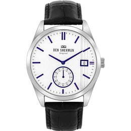 Ben Sherman Black Leather Dress Watch