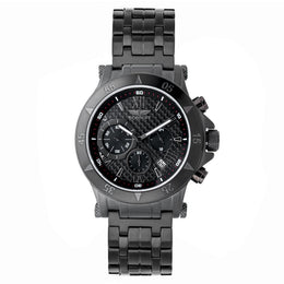 Bobroff Black Stainless Steel Dress Watch