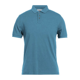 Alpha Studio Blue Cotton Polo Shirt